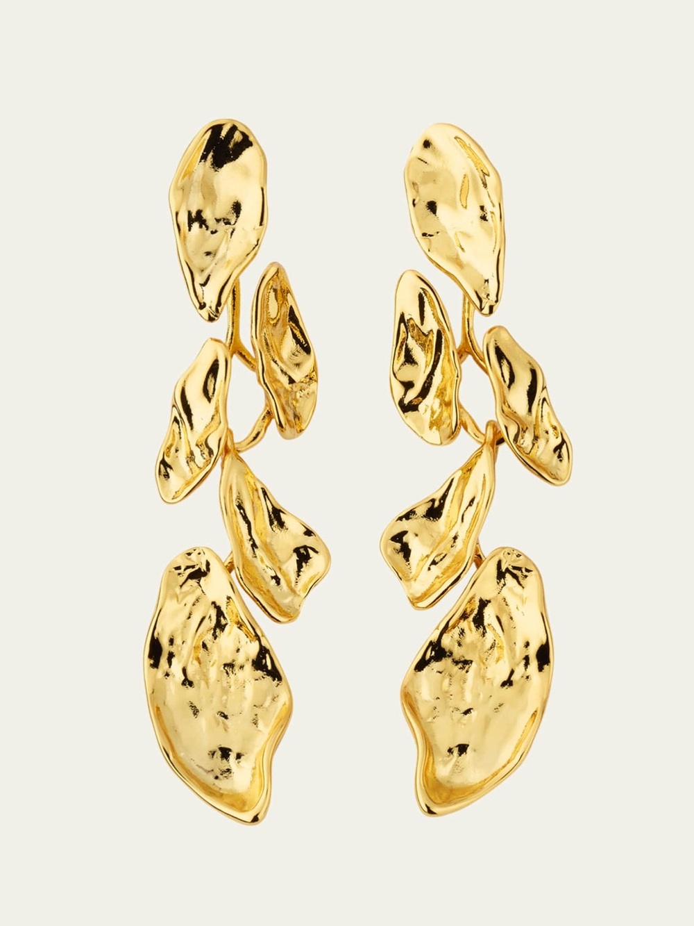 Alexis Bittar Mosaic Molten Gold Post Earrings (NWOT)